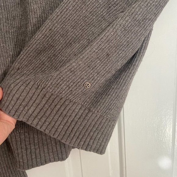 Lululemon Cozy Calling Turtleneck Ribbed Sweater - Cotton / Yak - Gray - L - Picture 8 of 10